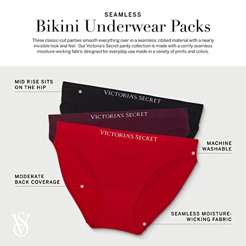Victoria's Secret Seamless Bikini Panty Pack - 4 Pack, Black - Image 4