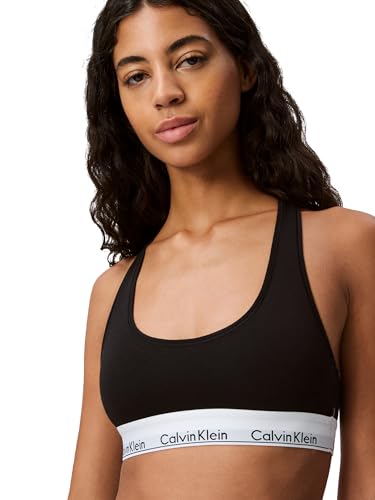 Calvin Klein Modern Cotton Unlined Wireless Bralette - Black, Small - Image 4