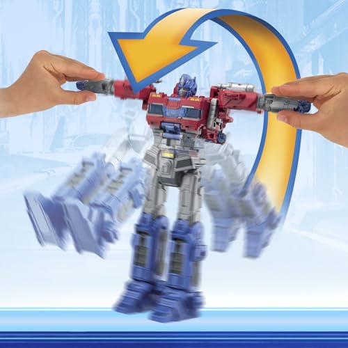 Transformers Power Flip Optimus Prime Action Figure - 10-inch, 4 Modes, Interactive Fun! - Image 4