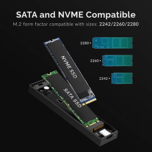 Sabrent Tool-Free USB 3.2 SSD Enclosure – NVMe & SATA Compatible - Image 8