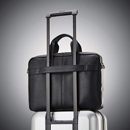 Samsonite Classic Leather Slim Brief - Black (One Size) - Image 6