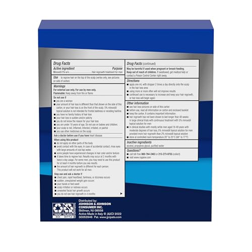 Men's Rogaine 5% Minoxidil Extra Strength Hair Regrowth Solution, 3-Month Supply - Image 8