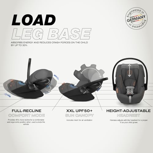 Cybex Cloud G Lux Comfort Extend Infant Car Seat - Lava Grey - Image 3