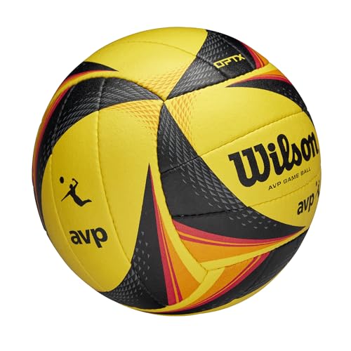 WILSON AVP OPTX Game Volleyball - Official Size, Yellow/Black - Image 2