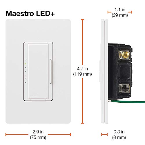 Lutron Maestro LED+ Dimmer Switch - White - Image 11
