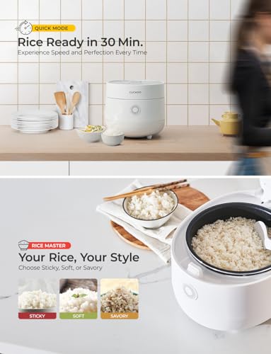 CUCKOO Modern Fuzzy Logic Rice Cooker - 6 Cup Cooked Capacity - Image 5