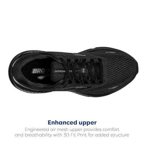 Brooks Women’s Adrenaline GTS 23 Running Shoe - Black, Size 9 - Image 4