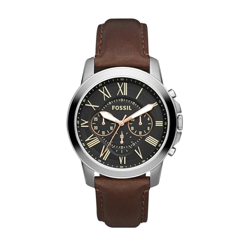 Fossil Men's Grant Stainless Steel & Leather Chronograph Watch