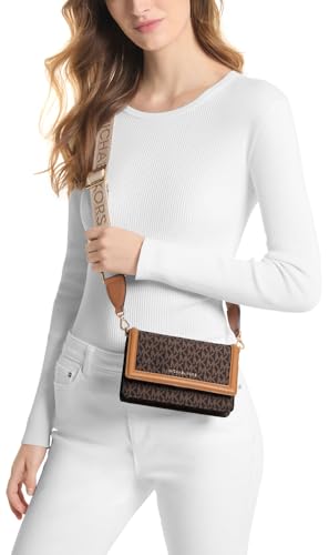 Michael Kors Jet Set Small Phone Crossbody Bag, Brown/Acorn - Image 4