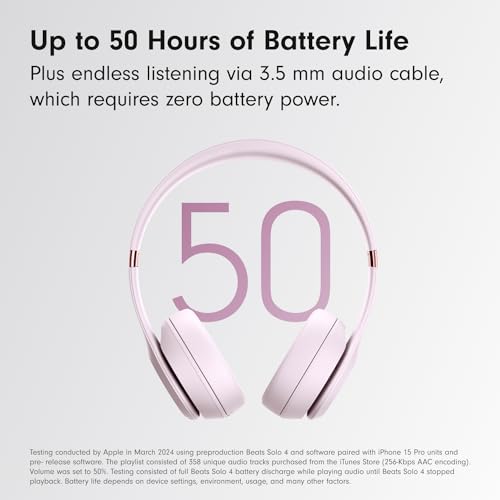 Beats Solo 4 - Wireless Bluetooth Headphones, Cloud Pink - Image 4