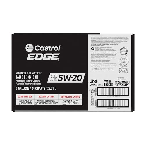 Castrol EDGE 5W-20 Advanced Full Synthetic Motor Oil, 6 Gallon Enviro-Pack - Image 3