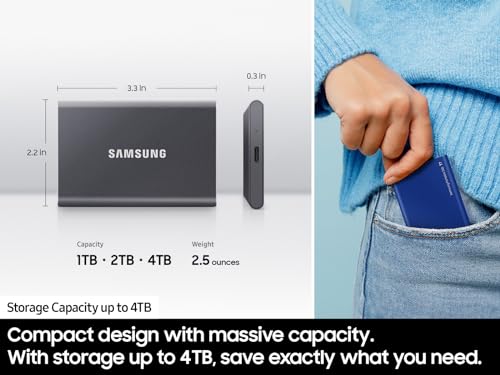 Samsung T7 Portable SSD, 2TB, High-Speed External Solid State Drive - Image 3