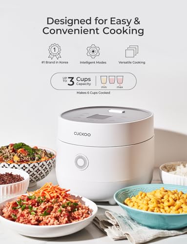 CUCKOO Modern Fuzzy Logic Rice Cooker - 6 Cup Cooked Capacity - Image 2