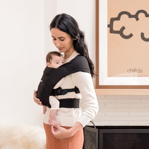 Ergobaby Embrace Baby Wrap Carrier - Pure Black, Cozy & Compact - Image 7