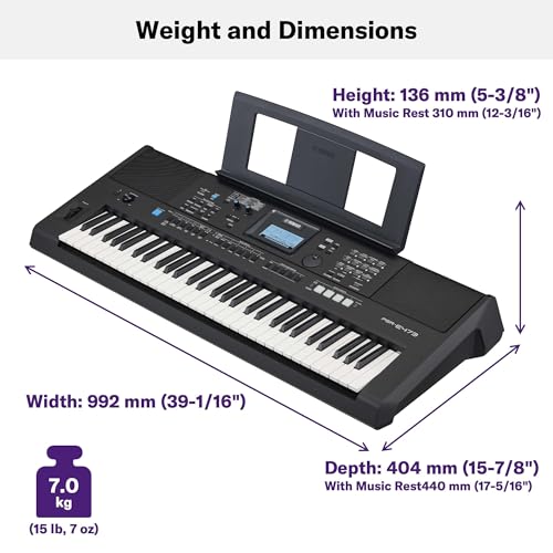 Yamaha 61-Key Touch-Sensitive Portable Keyboard - Image 2