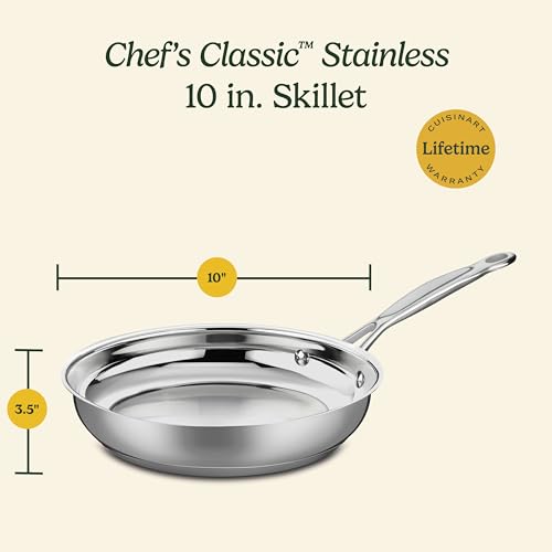 Cuisinart 10-Inch Stainless Steel Skillet - Chef's Classic Collection - Image 5