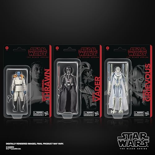 STAR WARS Black Series 3-Pack Darth Vader, Thrawn, & Grievous Collectibles - Image 3