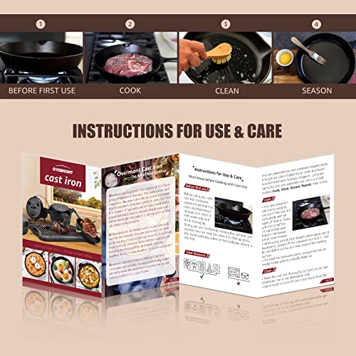 Overmont 2-in-1 Pre-Seasoned Dutch Oven with Skillet Lid - Image 5