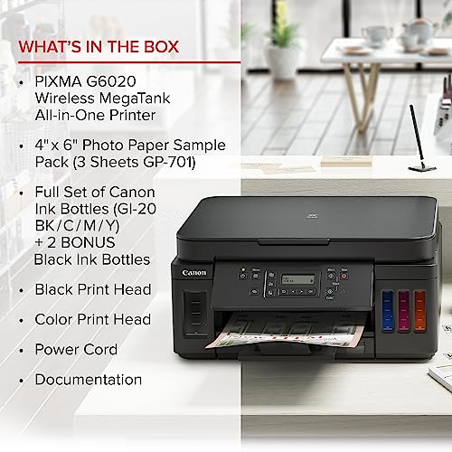 Canon PIXMA G6020: Wireless All-in-One Supertank Printer - Image 7