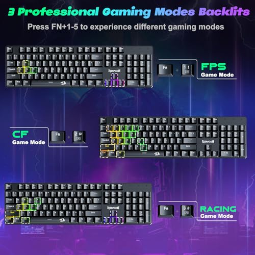 Redragon K671 Mechanical Gaming Keyboard - Wired with 11 Backlit Modes - Image 7