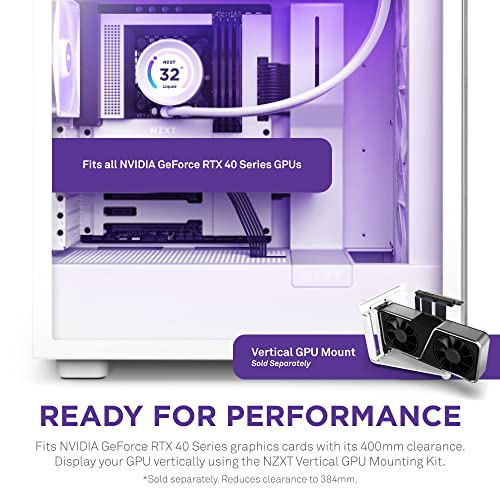 NZXT H7 Elite White Gaming PC Case with RGB Lighting - Image 5