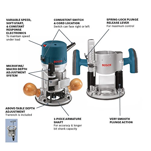 Bosch 1617EVSPK 12 Amp Router Combo Kit with Variable Speed - Image 3