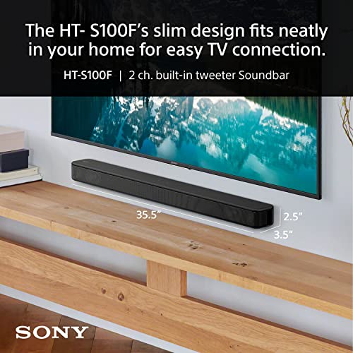 Sony S100F 2.0ch Compact Soundbar with Bass Reflex & Bluetooth - Image 2