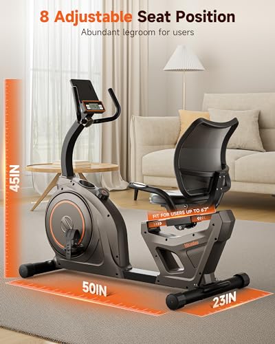 Niceday Recumbent Exercise Bike - Home Fitness with 400LBS Capacity & Smart Features - Image 7