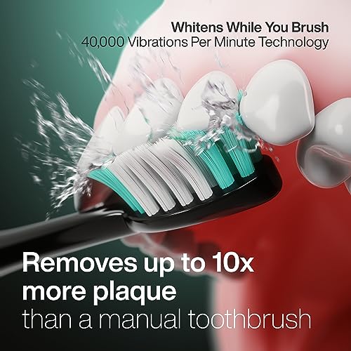 AquaSonic Black Series Electric Toothbrush with 8 Brush Heads & Travel Case - Image 3