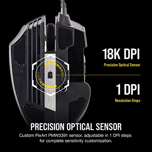 Corsair SCIMITAR RGB ELITE Gaming Mouse - 18,000 DPI & 17 Programmable Buttons - Image 6