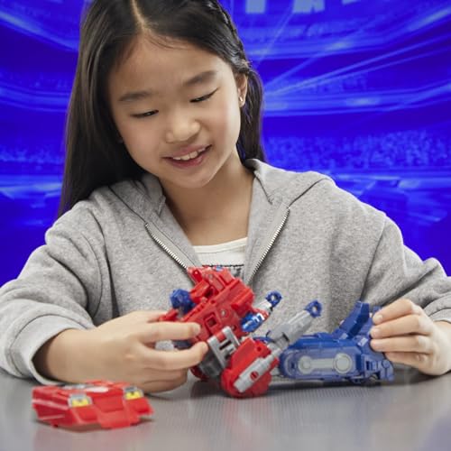 Transformers Power Flip Optimus Prime Action Figure - 10-inch, 4 Modes, Interactive Fun! - Image 8