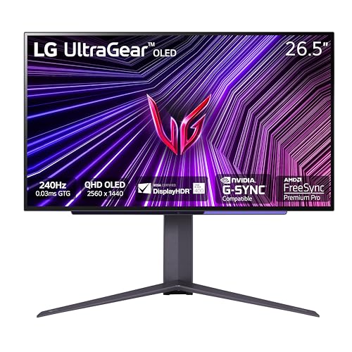 LG 27-inch 240Hz OLED Gaming Monitor with NVIDIA G-Sync & AMD FreeSync