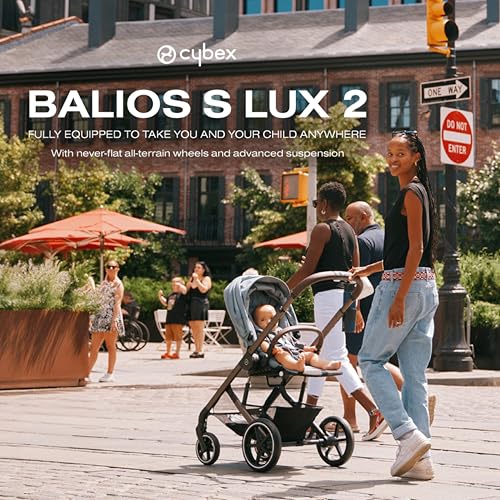 Cybex Balios S Lux Toddler and Baby Stroller - Silver Frame/Moon Black Seat - Image 2