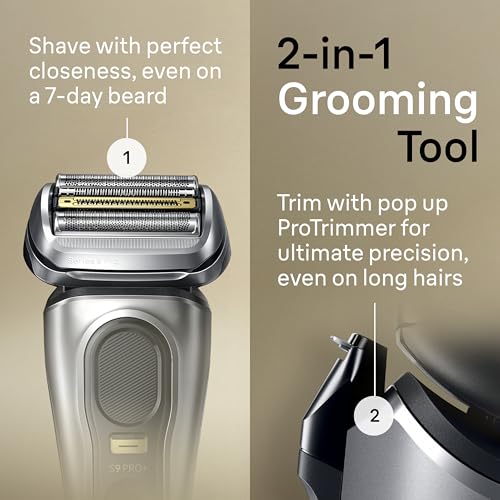 Braun Series 9 Pro Electric Razor for Men - Wet & Dry Shaver with Charging Case - Image 4