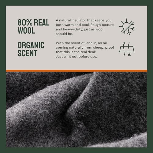 Woolly Mammoth Extra Large Merino Wool Camp Blanket | 66" x 90" - Image 4