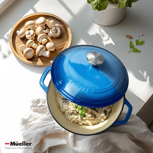 Mueller 6qt Enameled Cast Iron Dutch Oven - Aqua Blue - Image 7