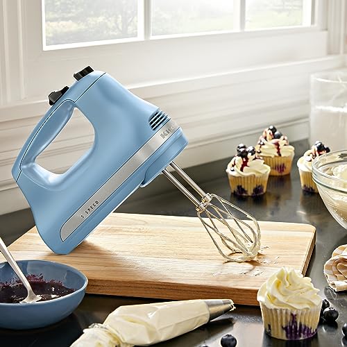 KitchenAid® 5-Speed Ultra Power™ Hand Mixer, Velvet Blue - Image 4