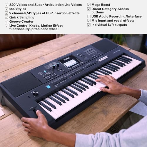 Yamaha 61-Key Touch-Sensitive Portable Keyboard - Image 4