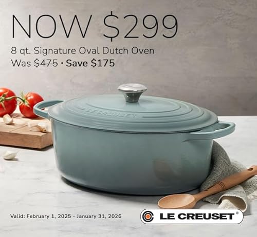 Le Creuset 8 qt. Enameled Cast Iron Oval Dutch Oven - White - Image 5