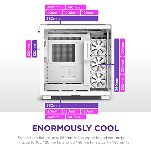 NZXT H9 Elite Dual-Chamber ATX Mid-Tower PC Gaming Case - Image 5