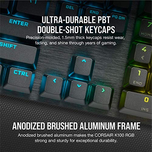 Corsair K100 RGB Optical-Mechanical Wired Gaming Keyboard - Image 7