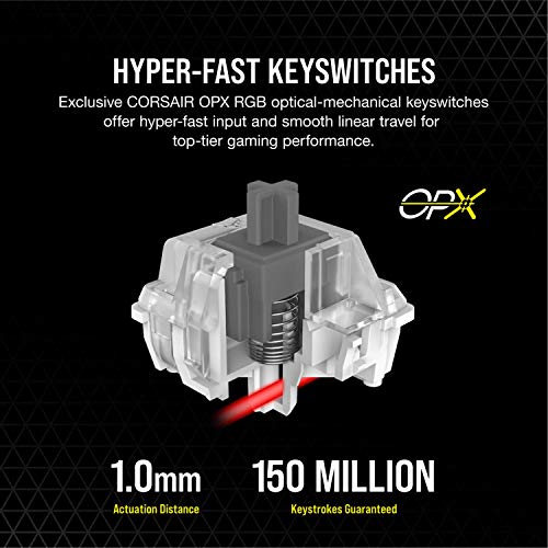 Corsair K100 RGB Optical-Mechanical Wired Gaming Keyboard - Image 6