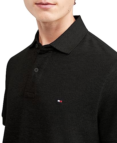 Tommy Hilfiger Men's Classic Fit Short Sleeve Polo Shirt - Tommy Black 3X-Large - Image 3