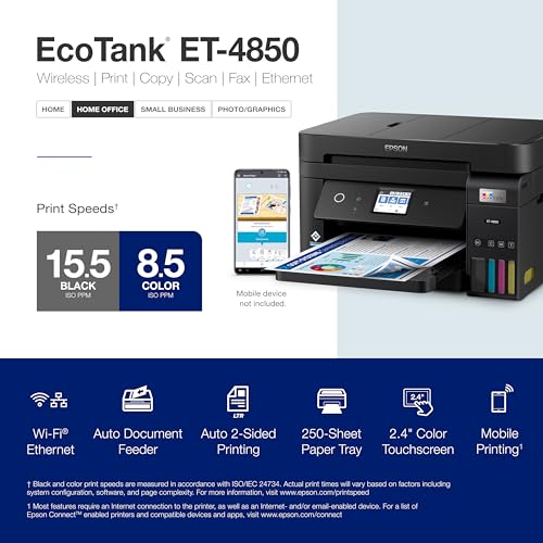 Epson EcoTank ET-4850 All-in-One Wireless Supertank Printer - Image 4