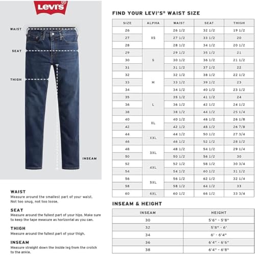 Levi's Men's 514 Straight Fit Jeans - Dark Indigo (36W x 32L) - Image 4