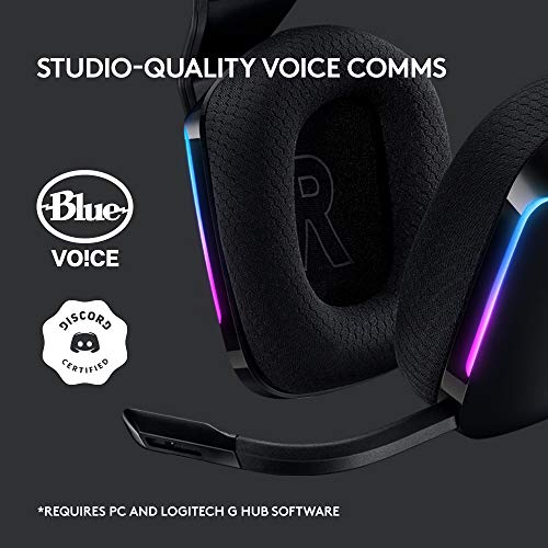 Logitech G733 Wireless RGB Gaming Headset - Black - Image 9