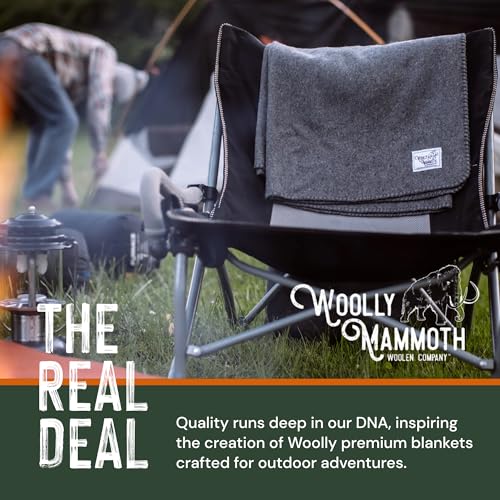 Woolly Mammoth Extra Large Merino Wool Camp Blanket | 66" x 90" - Image 2