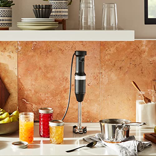 KitchenAid Variable Speed Corded Hand Blender KHBV53, Matte Black - Image 5