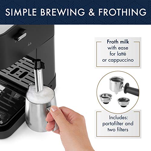 De'Longhi Stilosa Manual Espresso Machine with 15 Bar Pump and Milk Frother - Image 3