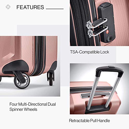 Samsonite Winfield 3 DLX 25-Inch Hardside Spinner Luggage in Rose - Image 6